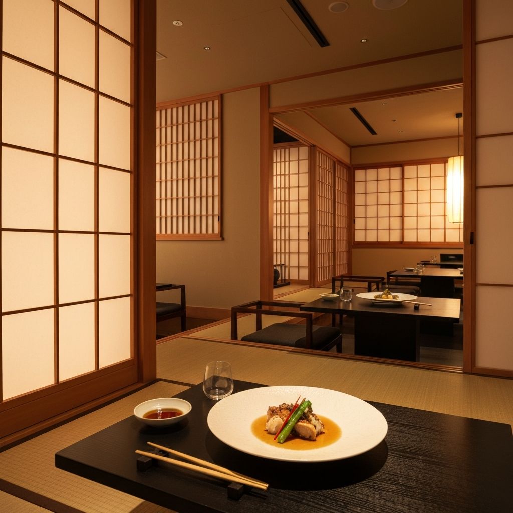落ち着いた雰囲気のお食事処の店内 - シンプルHP制作サンプル準備中